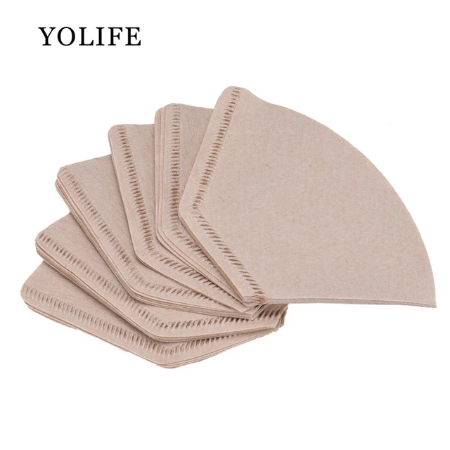 Special Price 100 Pcs/Bag Eco-friendly Wooden Original Hand Drip Paper V60 Coffee Filter Espresso Coffee Filter Strainer Tea bag Infuser