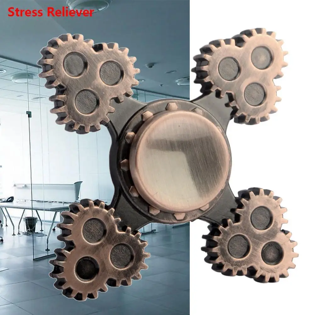 

Wheel Gear Hand Finger Spinner Metal EDC Spinner Fidget Gear For Autism And ADHD Rotation Long Time Anti Stress Toy Gift VN