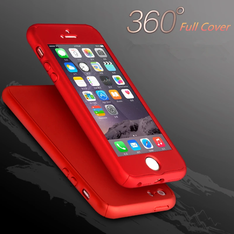 i6S 6Plus 360 Degree Full Protective Case For iPhone 5 5S SE/ 6 6S Plus Phone Bags For iphone 5se Back Cover