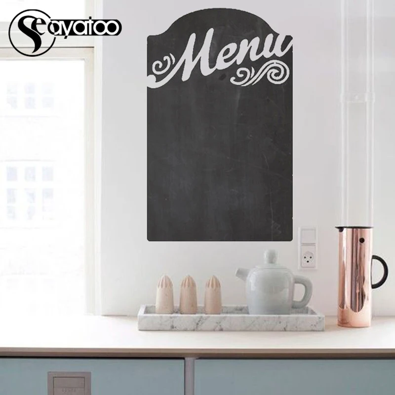 Menu List Chalkboard Blackboard Kitchen Vinyl Wall Decal Sticker Bar Restaurant Stickers 36x58cm