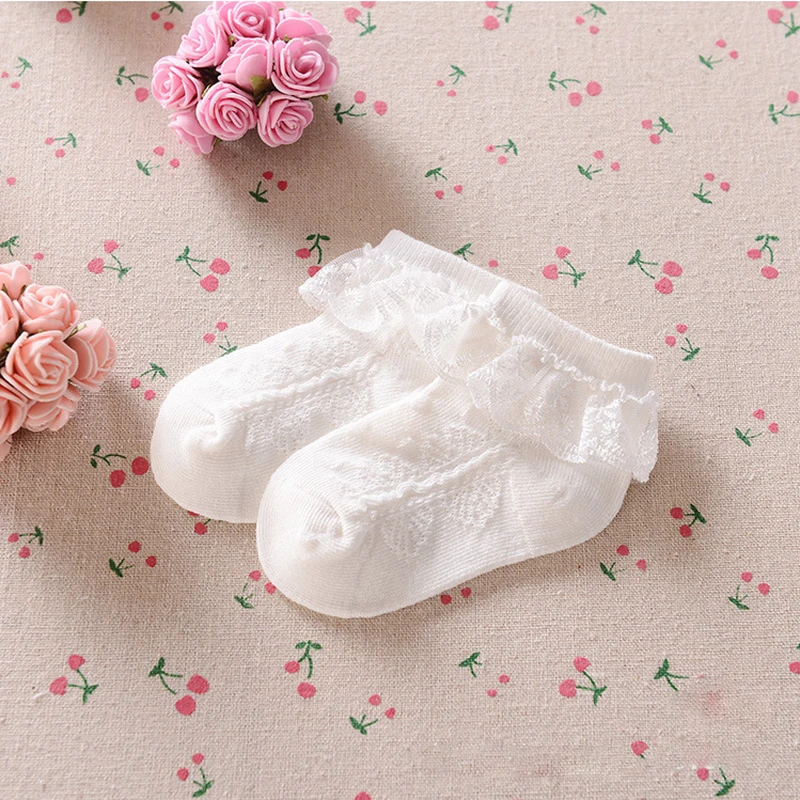 

0-2Years Newborn Baby Cotton Socks Lace Princess Combed Cotton Socks for Girls Summer Spring Infant Babe Socks Newborn Toddler