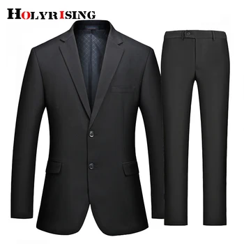 

High quality business casual suit 2 piece Slim Fit Casual Tuxedo Suit Male Suits Set Wedding Groom Dress business Jacket 18782-5