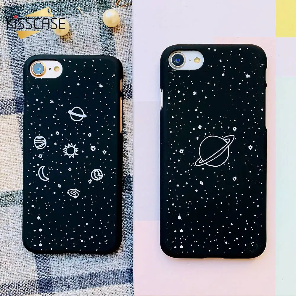

KISSCASE Space Patterned Case For iPhone 7 8 6 6S Plus Star Planet Cases For iPhone X XS Max XR 5S SE 10 Soft Cover Accessories