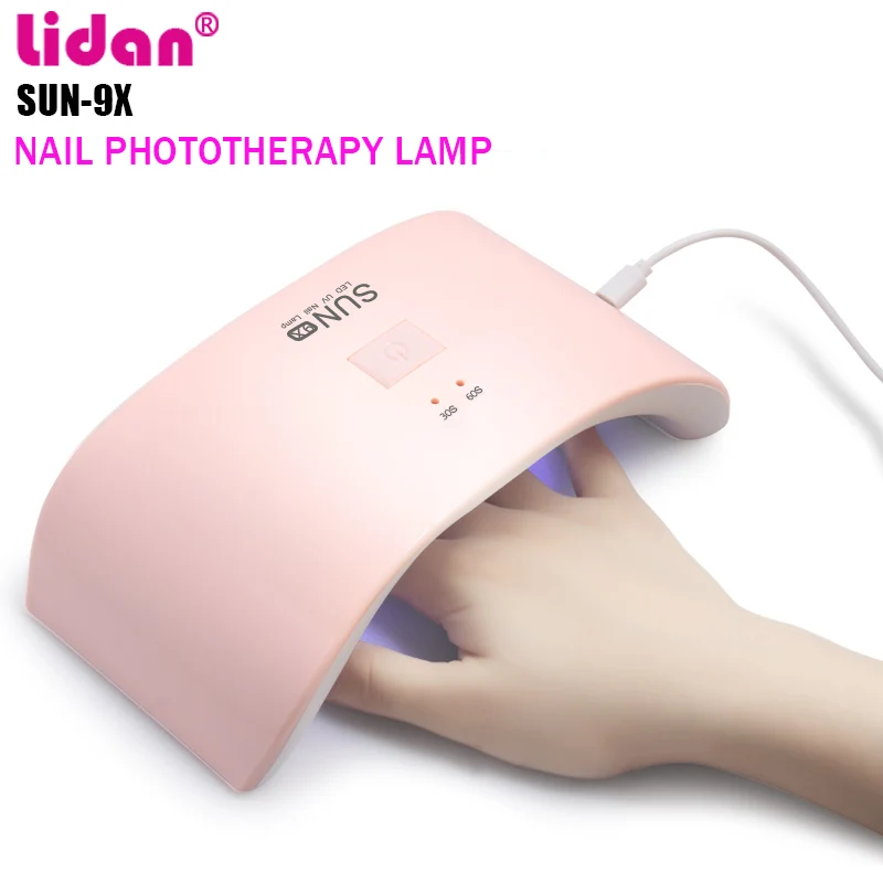 Lidan Sun 9x Nail Dryers 18w Cabine Uv Led Charge Quick Dry Nails Gel