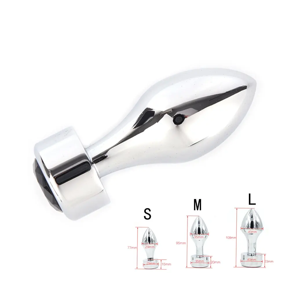 Anal Jewelry Butt Plug Metal Anal Butt Plug Beads Stainless Steel Anal Plug Jeweled Anus Plug  Insert Products Toy for Adult