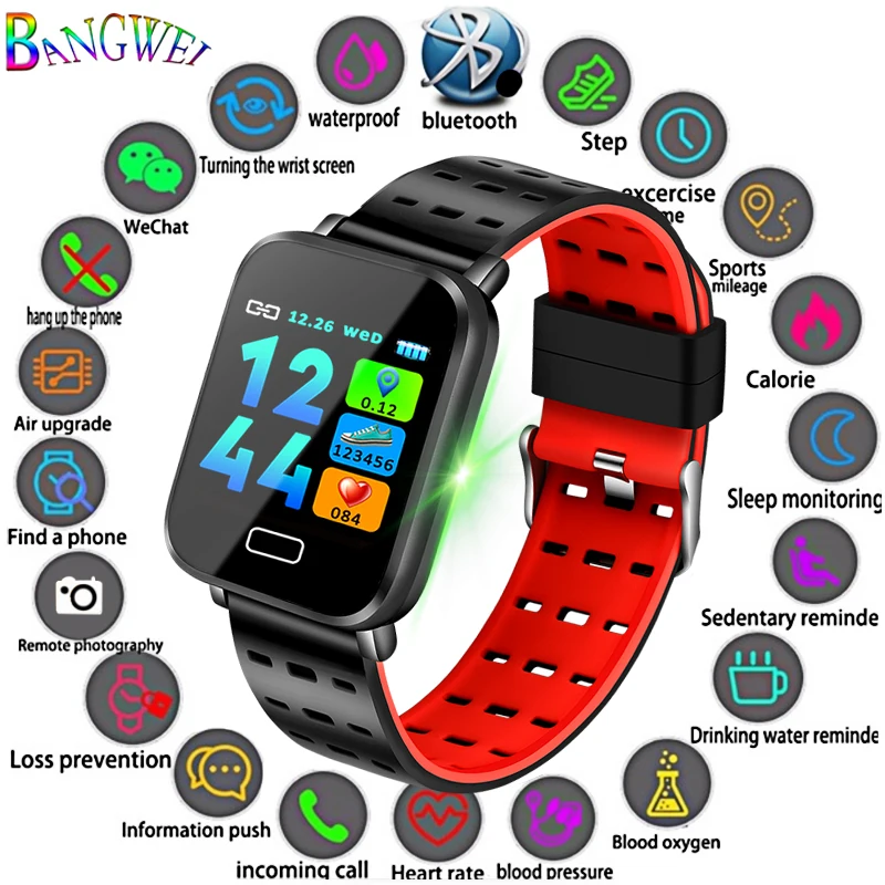 

LIGE 2019 New Milan belt Smart Watch Men Women Heart Rate Monitor Blood Pressure Fitness Tracker Smart bracelet Sport Watch Men