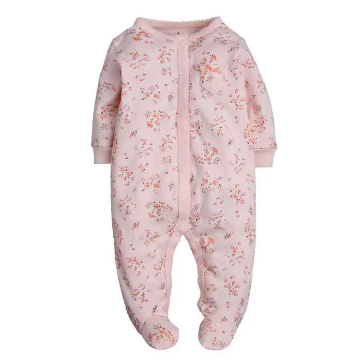 New Born Baby Clothing 3-12M Kids Footed Pajamas Baby Boys Girls Cotton Spring Roupas Cartoon Overall Baby Boutique Clothes Out Baby Bodysuits expensive Baby Rompers