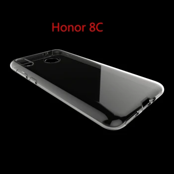

100pcs/lot transparent smooth Soft TPU Cover Case for Huawei Honor 8C