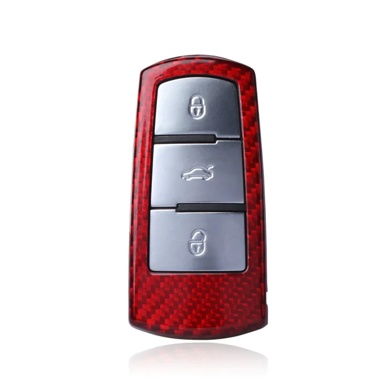 

Car Accessory Carbon Fiber Protector Remote Key Fob Case Shell Cover For VW VOLKSWAGEN CC 2009-2012 Passat B6 2006-2010 Stickers