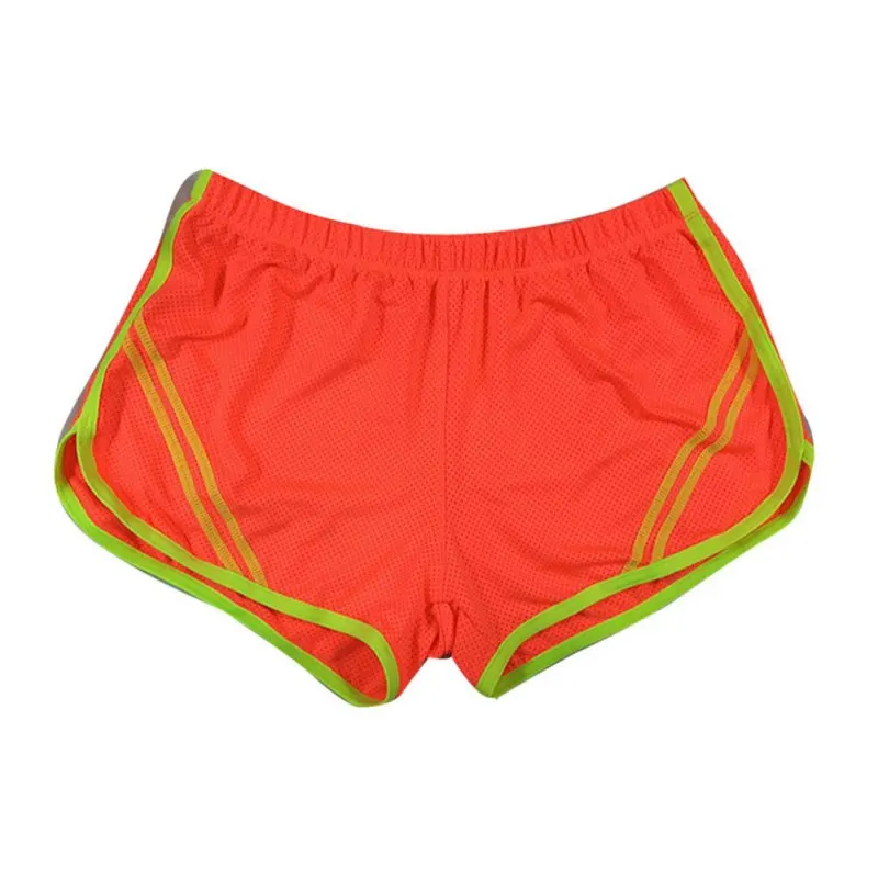 Профессиональные женские шорты из хлопка и нейлона, летняя спортивная одежда для тренировок с эластичной резинкой на талии, женские дышащие шорты для йоги - Цвет: Оранжевый