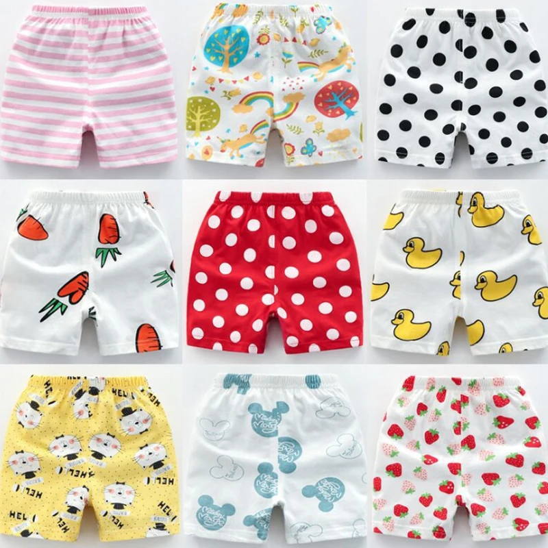 

2019 summer children's clothing girls boys shorts children cartoon cotton baby children's shorts leggings can cut open crotch
