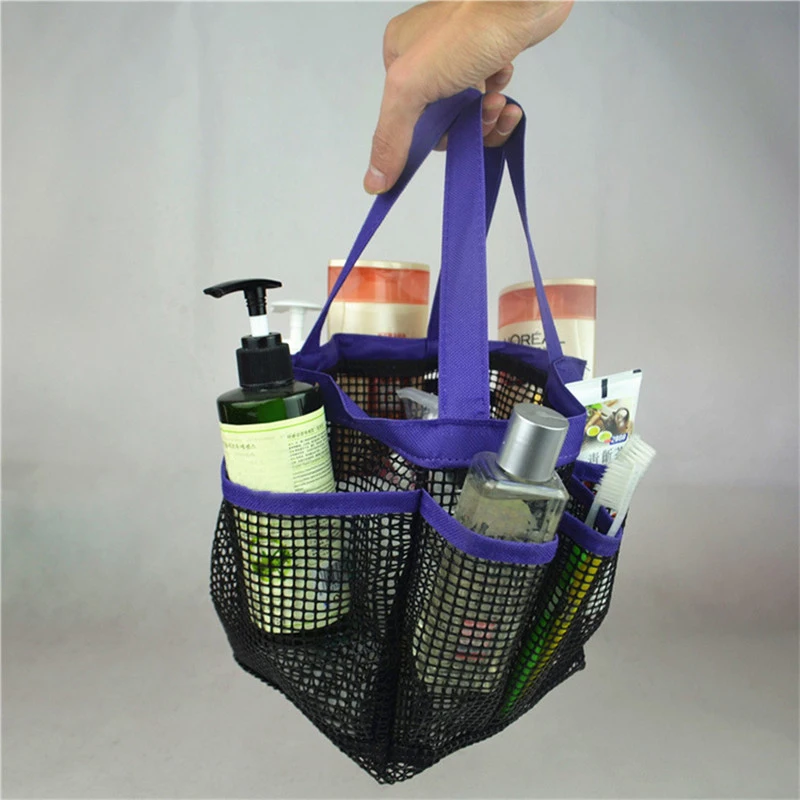 Quick Dry Mesh Shower Caddy With 8 Pockets Shower Storage Bag for Gym Portablein Storage Bags