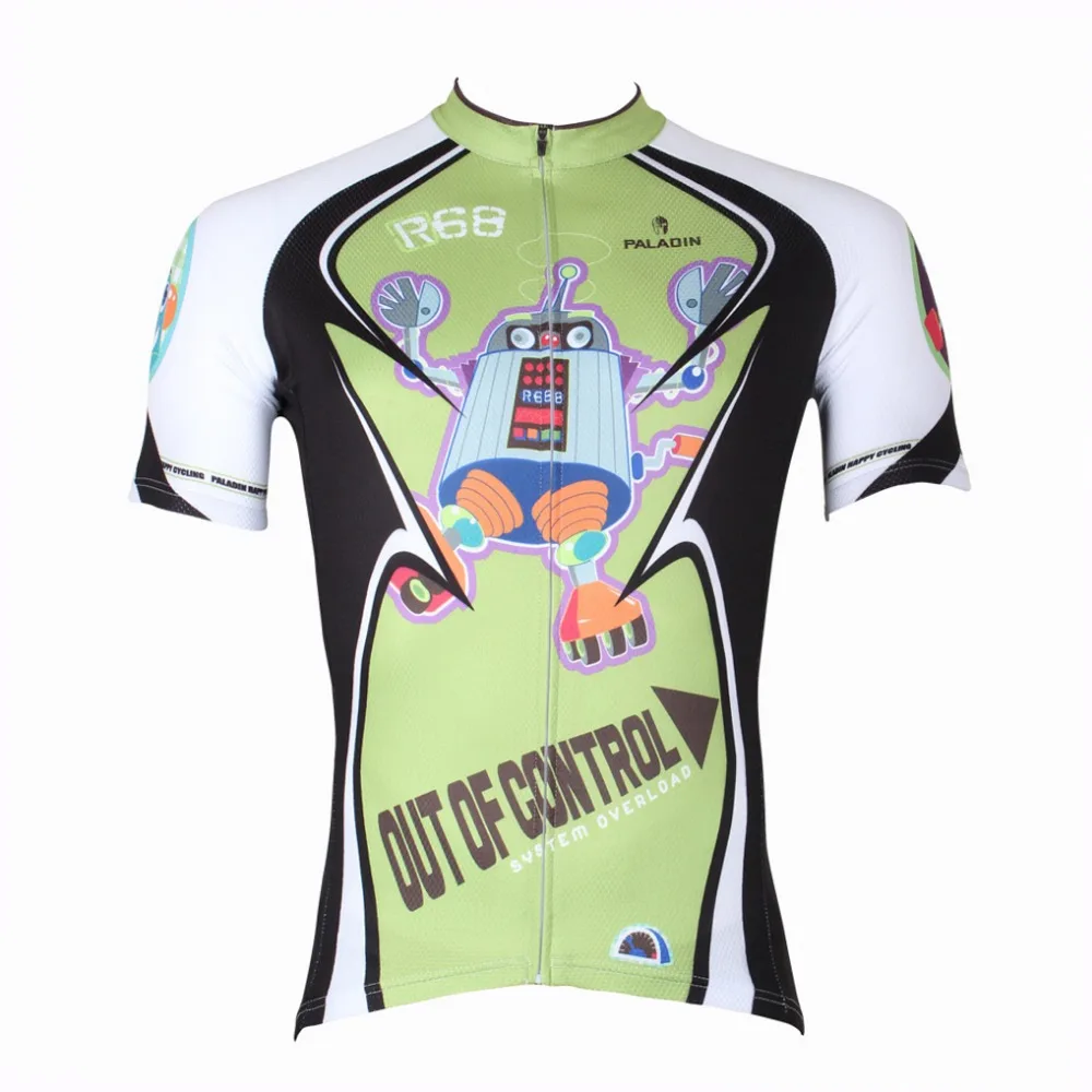 

PALADIN " Lovely robot " Mens Short Sleeve Cycling Jersey Bike Shirt Cycling Clothing