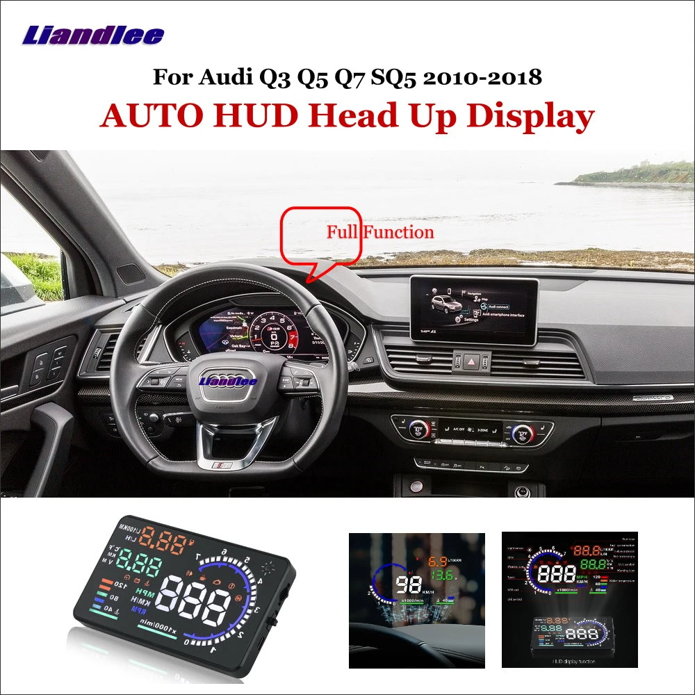 Liandlee Car Head Up Display Hud For Audi Q3 Q5 Q7 Sq5 10 18 Dynamic Driving Computer Hd Projector Screen Obd Detector Head Up Display Aliexpress