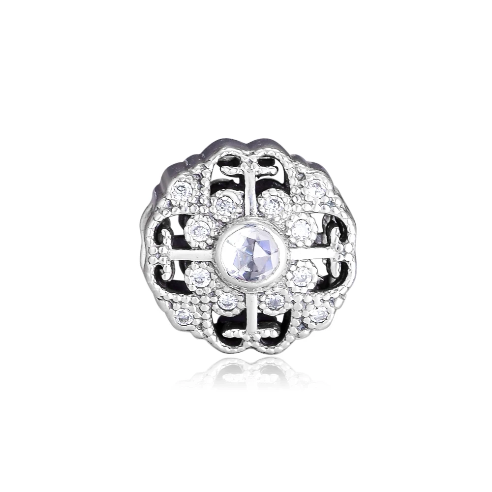 DIY Подходит для Pandora Браслеты сказочные Нежные цветы 925 ювелирные изделия из бисера