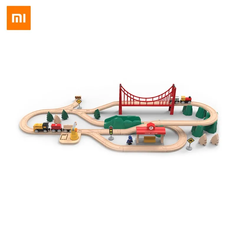 

Xiaomi Mitu Wooden Track Blocks Smart electric train set Gift for Kids
