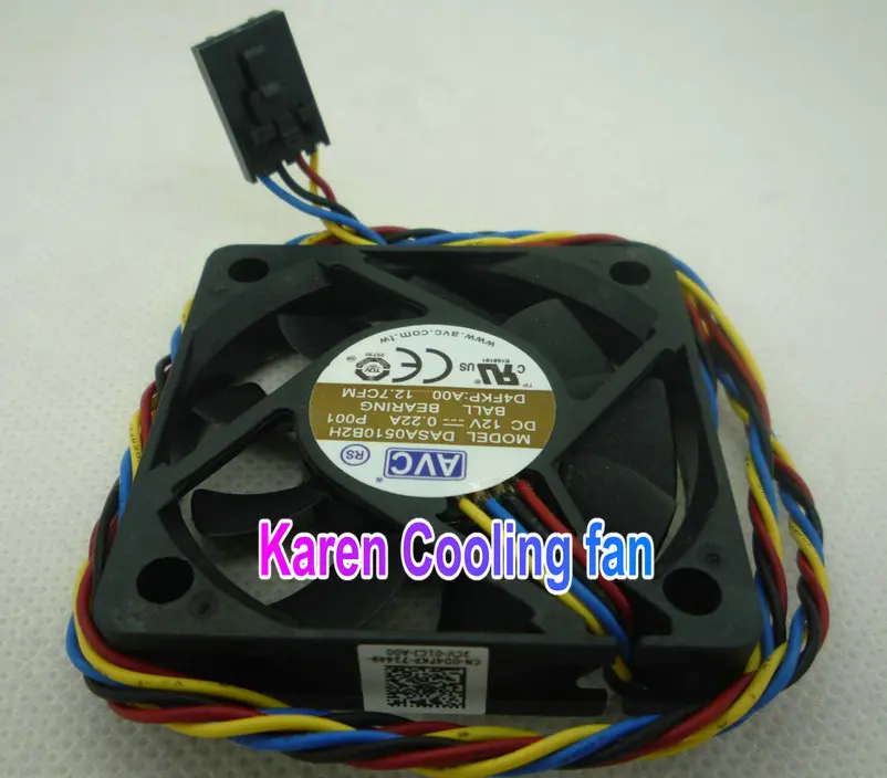 Новый оригинальный вентилятор Охлаждения AVC 5 см DASA0510B2H 5010 12 В 0 22a 4Wire PWM fan