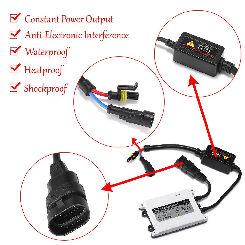Биксенон H4 HID Комплект би ксенон лампы для фар DC 35 Вт 55 Вт H4-3 HID комплект Hi Lo 12 В BI-XENON H4 6000 К 8000 К 4300 К 5000 К к белый