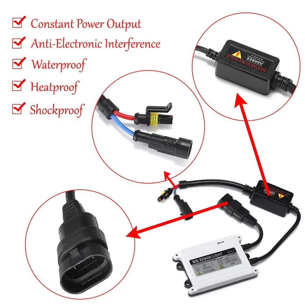 Bixenon H4 HID Kit Bi Xenon лампы для фар постоянного тока 35 Вт 55 3 Hi Lo 12 В BI XENON 6000K 8000K 4300K 5000K