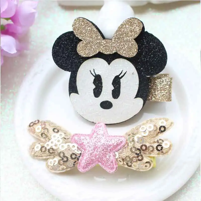

Hair Pins Cartoon Star Bow Girls Hairpins Kids Baby Hair Accessories Handmade Ear Party Birthday Gift Princess Hair Barrettes