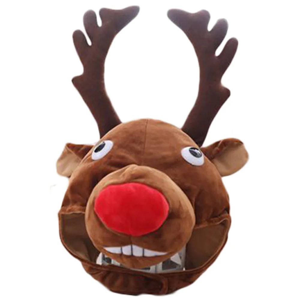 

Funny Christmas elk Hat hood Animal Adults Teens Party Festive Fancy Hat Cosplay Accessory