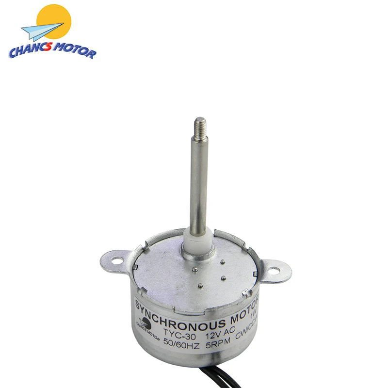 

CHANCS TYC30 12V Small Synchronous Motor AC 5/6RPM CW/CCW Electric Gear Motor For Decoration