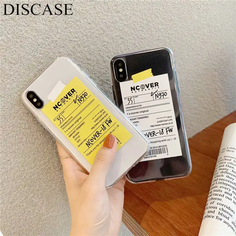 DISCASE Мягкий чехол из ТПУ для телефона iphone XS MAX XR простой ярлык Английский алфавит 8