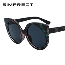 SIMPRECT 2019 gafas de sol de ojo de gato de gran tamaño gafas de sol con gradiente de rayas de moda Retro para mujer gafas de sol de Cateye UV400 Vintage diseño de marca