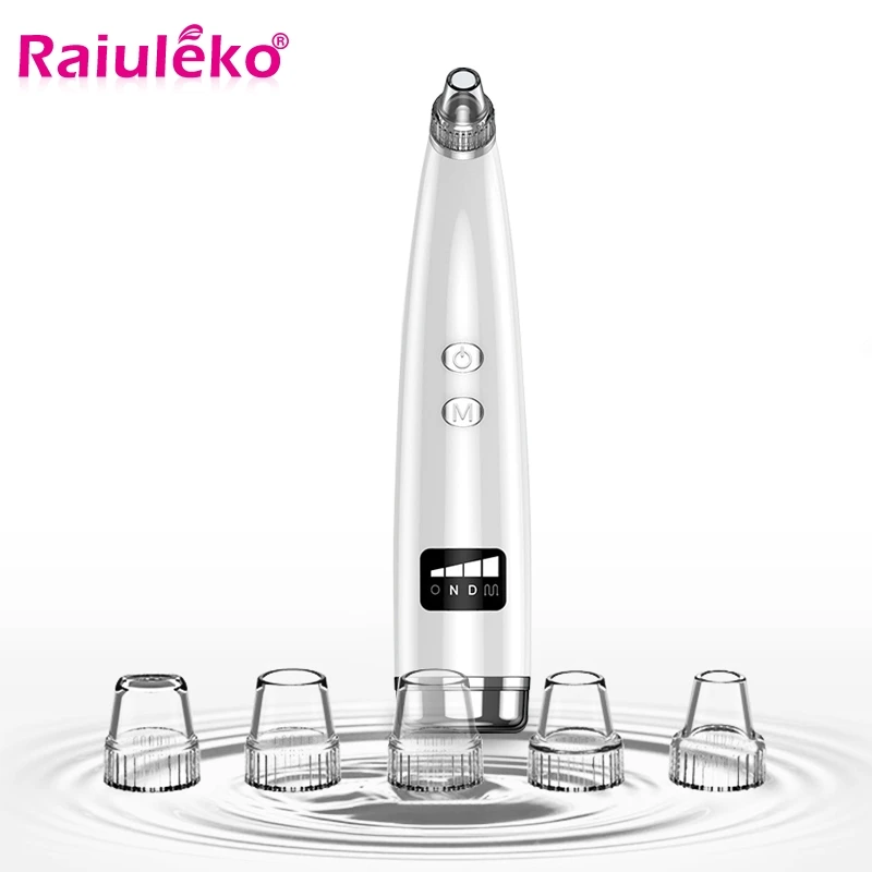 

Blackhead Remover Pore Vacuum Cleaner Portable Diamond Peeling Skin Care Device Face Cleaning Bottom Heat Softening Blackheads