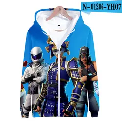 Fortnit Battle Royale толстовка на молнии игры Zip Up игровая одежда Fortniter Battle Royale одежда детская одежда