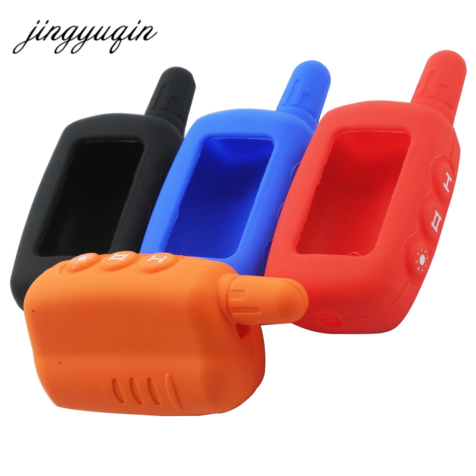 jingyuqin Silicone Key Case for Starline A6 A9 A8 Two Way Car Alarm LCD Remote Controller