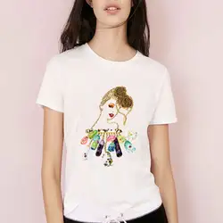 Vogue Футболка женская Kawaii Модная брендовая одежда Harajuku Camisetas роскошный стиль короткий рукав Футболка Femme 2019 Magliette Donna