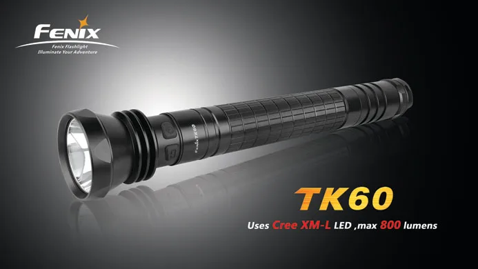 1 шт. Fenix TK60 фонарик Cree XM-L U2 светодиодный фонарь 800 люмен 6 режимов высокой мощности спасательный поисковый фонарь