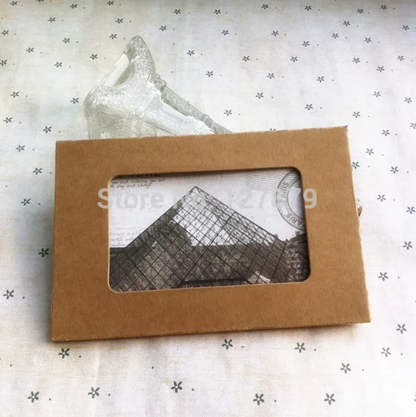 

50pcs Kraft Paper Favor Box,For Postcard Greeting Card Storage Organizer / Christmas Gift Packaging