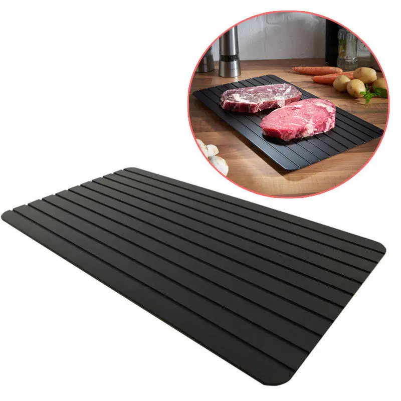 Magic Fast Unfreezing Of food Thawing Tray Thawing Frozen Meat Rib Defrosting Board Defrost Food In Minutes Aluminum Magic Fast Unfreezing Of food Thawing Tray Thawing Frozen Meat Rib Defrosting Board Defrost Food In Minutes Aluminum