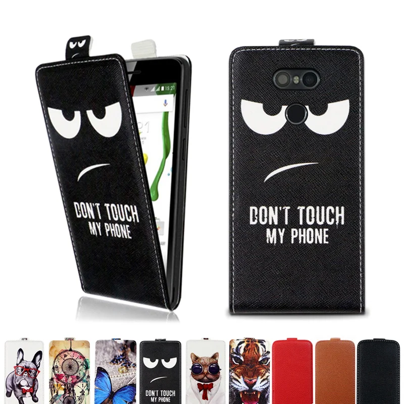 

Printed cool cartoon butterfly Tiger owl flip up and down leather case cover for Archos Sense 55S