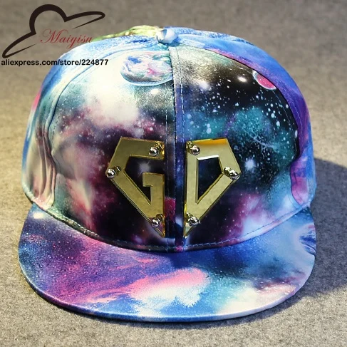 Популярные бейсболки Bigbang G-dragon GD Snapback galaxy Star Sky Hat galaxy Snapback унисекс хип-хоп Peaked Hat Повседневная Уличная - Цвет: 7