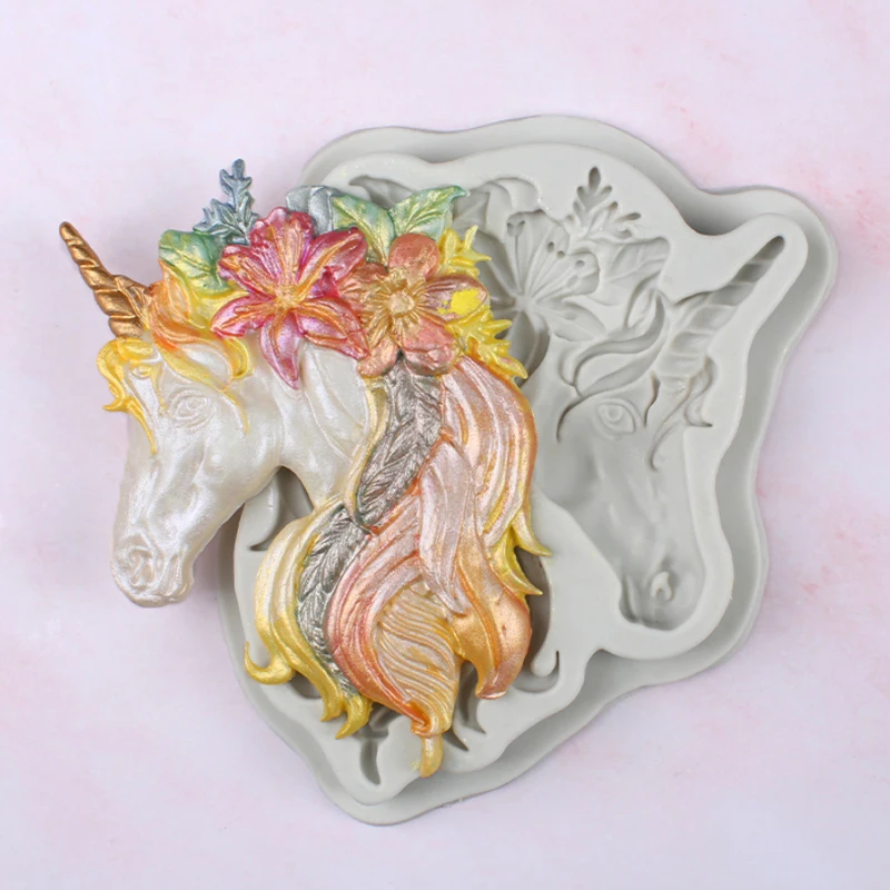 

Unicorn Mould Silicone Mold Fondant Cake Decorating Tool Gumpaste Sugarcraft Chocolate Forms Bakeware