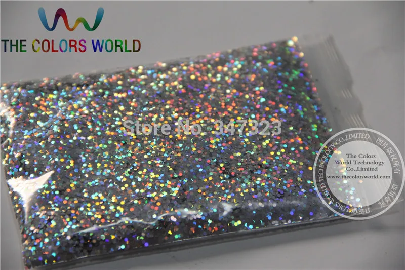1.0MM  Laser  Silver Color Glitter Powder,holographic Glitter  for nail gel  or Other Decoration - 3