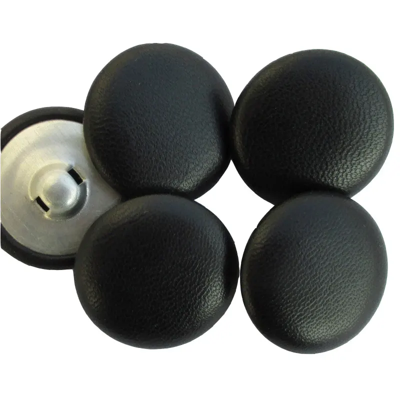 10 Upholstery Buttons 20mm Dark Brown Leather