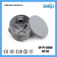 Saip ABS Material Round Waterproof Box Elosure With 4 Holes SP P1 5050 50 50