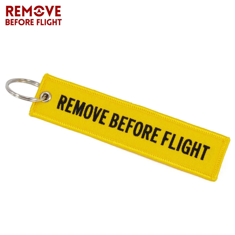 Remove Before Flight Key Chain llaveros Important Things Tag White Embroidery Key Fobs OEM Key Jewelry Aviation Gifts Chaveiro5