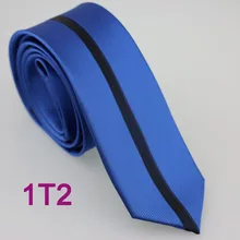 YIBEI coahella ties мужской тонкий галстук дизайн Королевский синий с черными вертикальными полоски микрофибры тканый галстук модный обтягивающий галстук