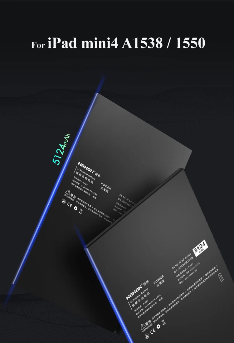 Nohon Battery For Apple iPad Mini4 Mini 4 A1538 A1550 Li-polymer Tablet Bateria +Tools For A1538 A1550 Apple iPad Mini4 Battery 2019 Details (08)