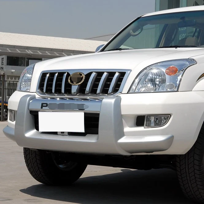 Аксессуары для стайлинга автомобилей 1 шт. для Toyota Prado FJ120 2003-2009 ABS Хромированная накладка переднего бампера полоса