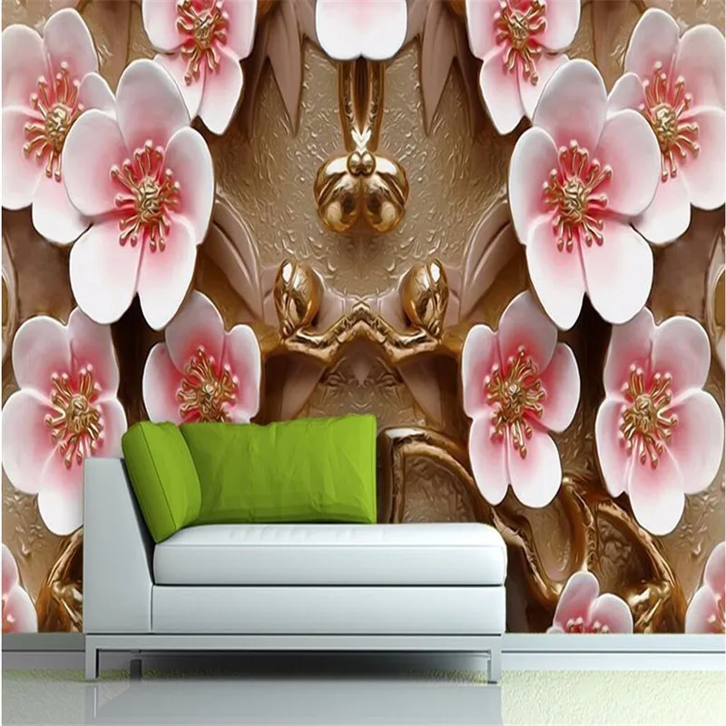 3d-wallpaper-mural-art-decor-picture-backdrop-Modern-Living-Room-Restaurant-Hotel-Golden-Plum-HD-wall