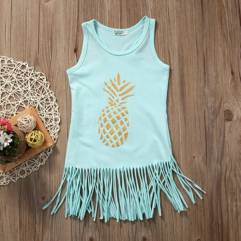 Pineapple-Toddler-Kids-Baby-Girl-Dress-Sleeveless-Party-Tassel-Dresst-Clothes-1