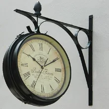 Double Sided Wall Clock Digital Watch Vintage Wall Clock Wanduhr Duvar Saatleri Clocks Home Decor Reloj de pared decorativo Klok
