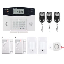 Saful LCD Display Wireless GSM & Home Security SMS Call Burglar Alarm Systems Russian/English/Spanish/French voice
