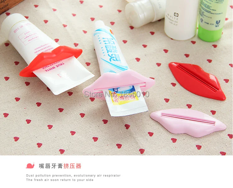 2 PCS Creative Lip Kiss Toothpaste Squeeze Multi purpose Extrusion